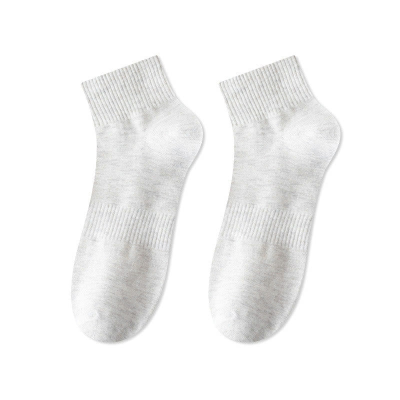 Atmungsaktive, weiche Baumwoll-Viertelsocken (7 Paar) - Hellgrau - EU43-48 (US9,5-13,5) - image 14