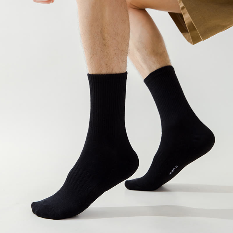 Verdickte Viertelsocken in Übergröße, einfarbig (5 Paar)