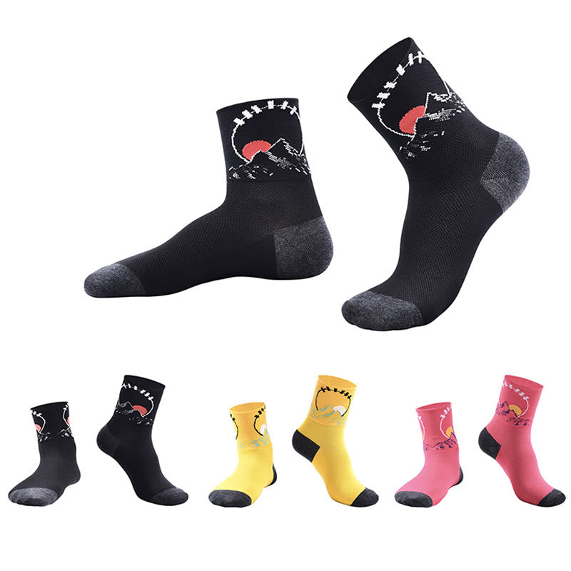 Fahrradsocken mit lustigem Muster