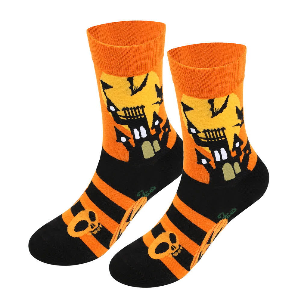 Süße Halloween-Socken mit Aufdruck in Übergröße (5 Paar) - image 4