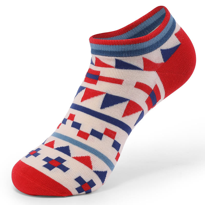 Knöchelsocken in Übergröße mit Farbkontrasten (5 Paar)