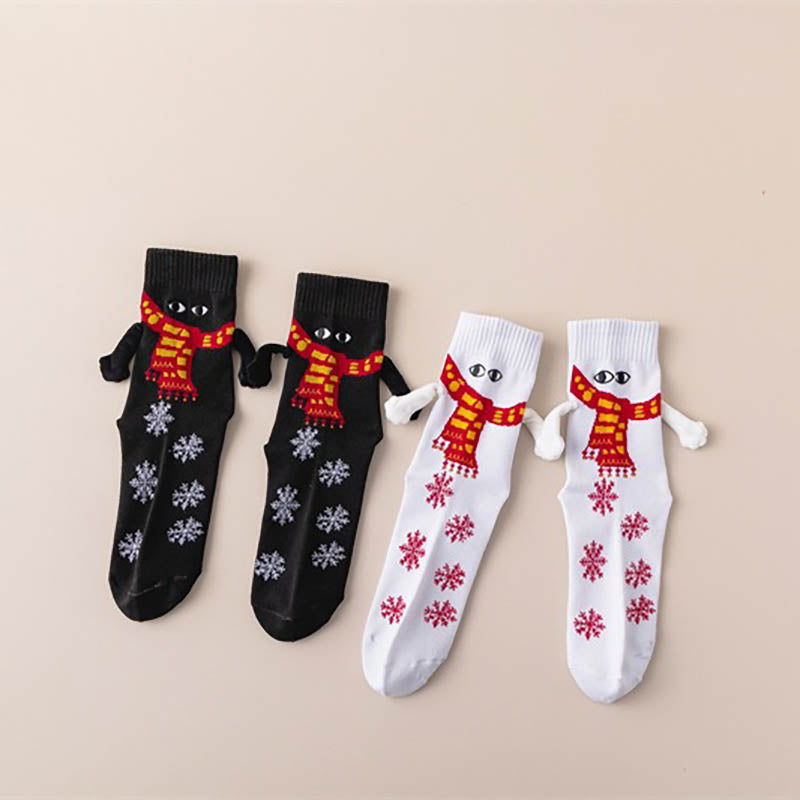 Weihnachts-Viertel-Socken mit Händchenhalten in Übergröße (4 Paar) - image 6