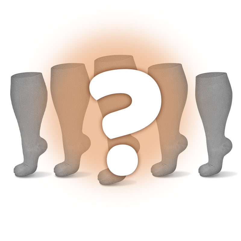 Überraschungsbox mit Kompressionsstrümpfen in Übergröße (5 Paar) - image 0