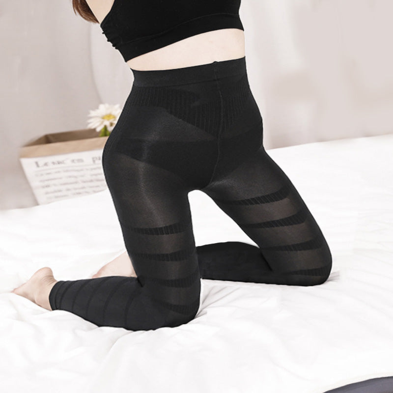 Fußlose Kompressionsstrumpfhose „Spiral“ in Übergröße (3 Paar) - image 3