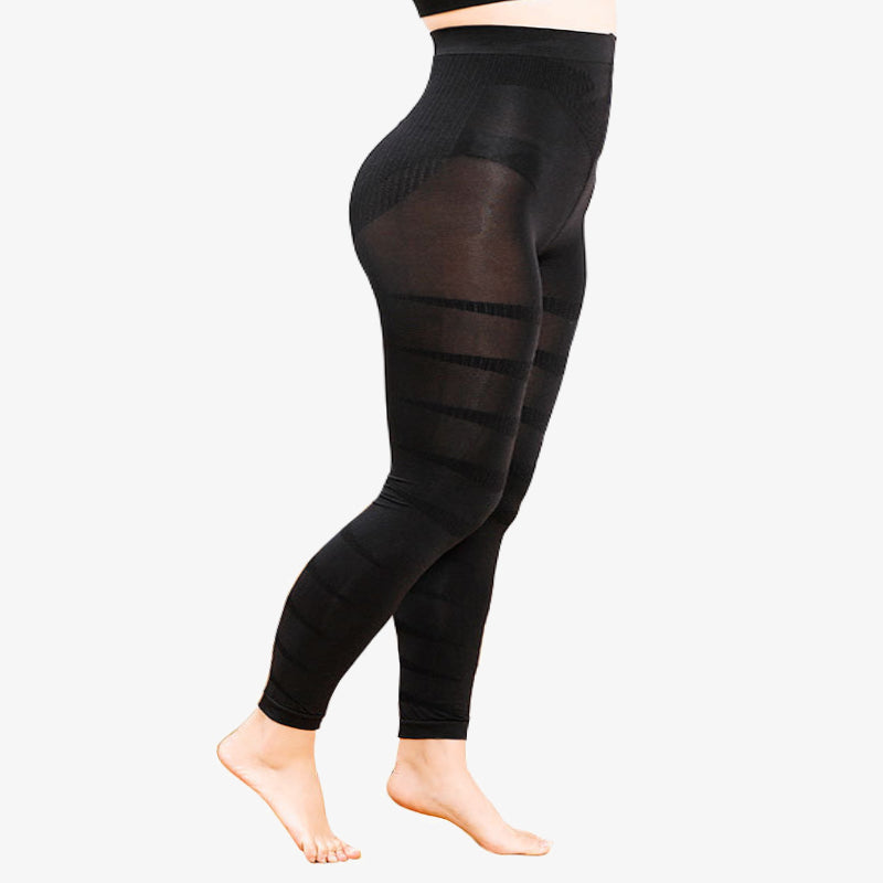 Fußlose Kompressionsstrumpfhose „Spiral“ in Übergröße (3 Paar) - image 8