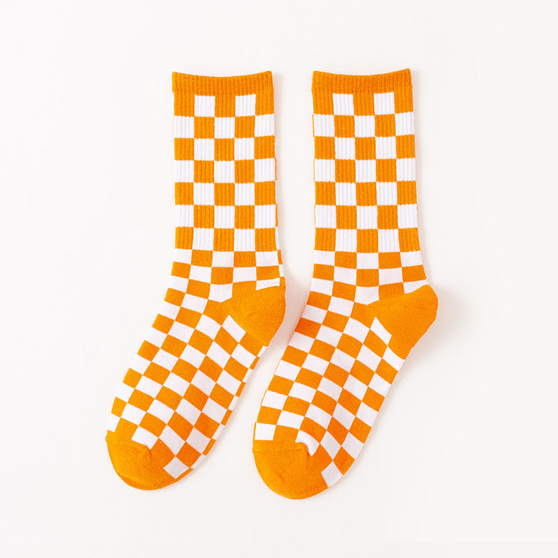 Viertelsocken mit Schachbrettmuster in Übergröße (6 Paar)