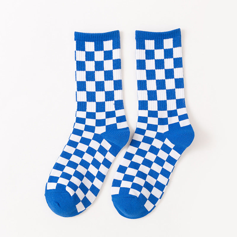 Viertelsocken mit Schachbrettmuster in Übergröße (6 Paar)