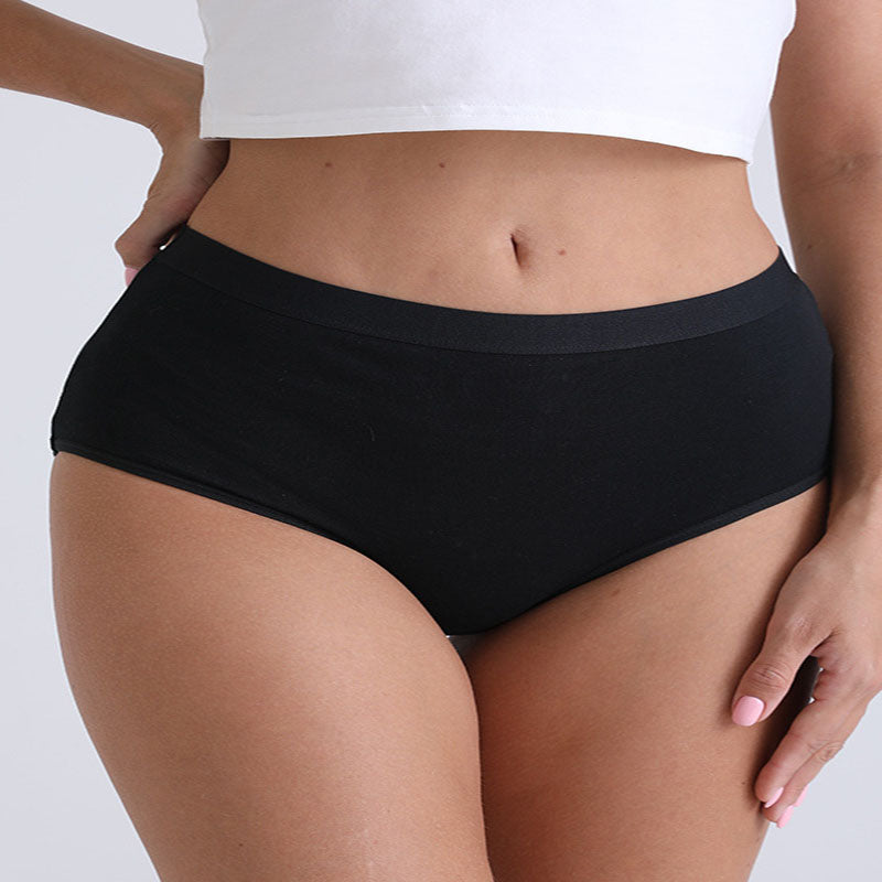 Baumwollslips mit hoher Taille in Übergröße (6er-Pack)