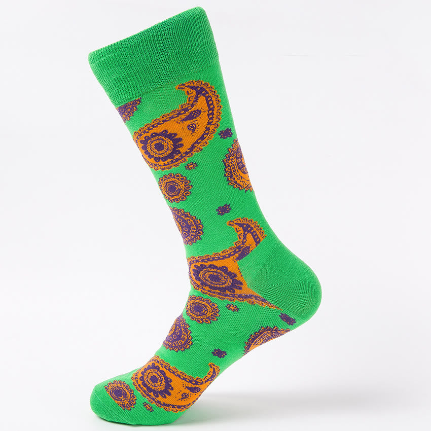 Viertelsocken mit kreativen Mustern in Übergröße (4 Paar)