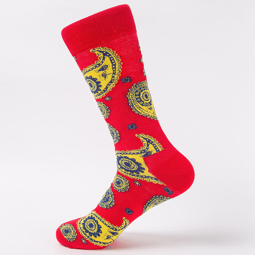 Viertelsocken mit kreativen Mustern in Übergröße (4 Paar)