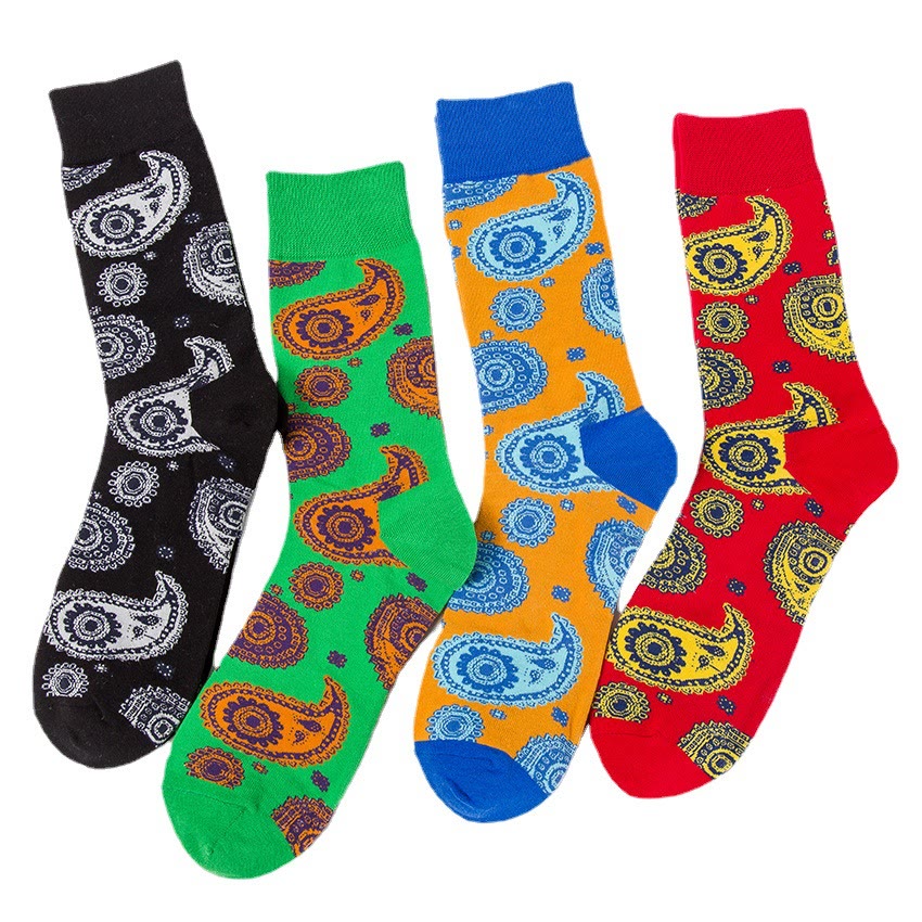 Viertelsocken mit kreativen Mustern in Übergröße (4 Paar)