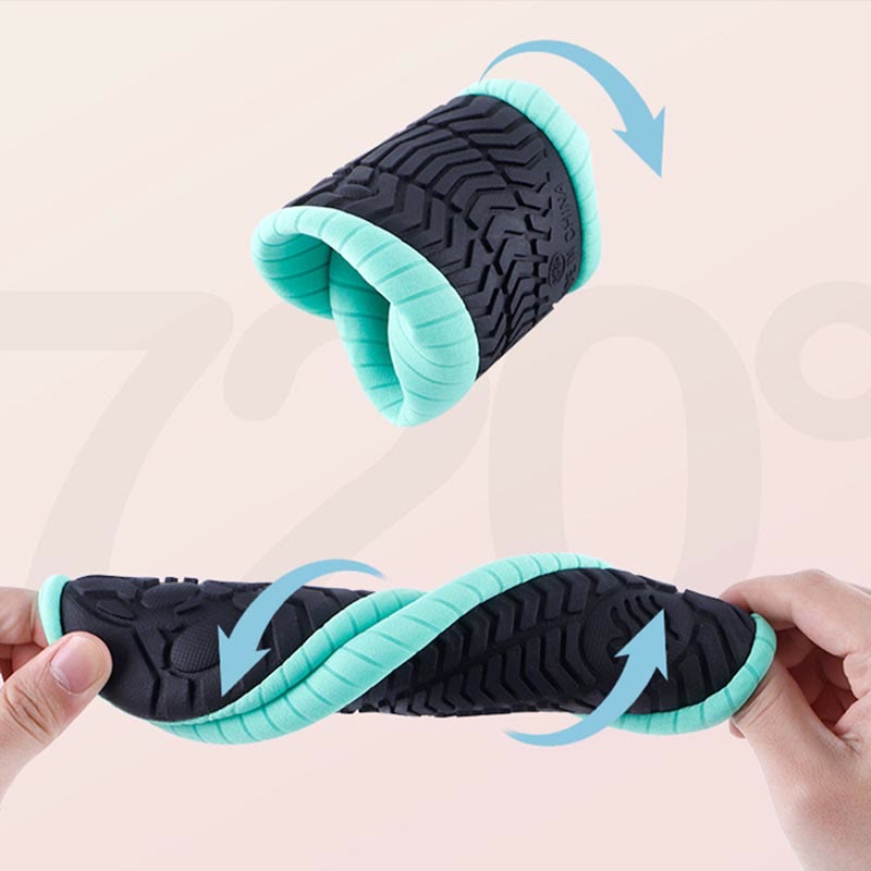 Übergröße – Lake Blue Stripes Slipper-Socken