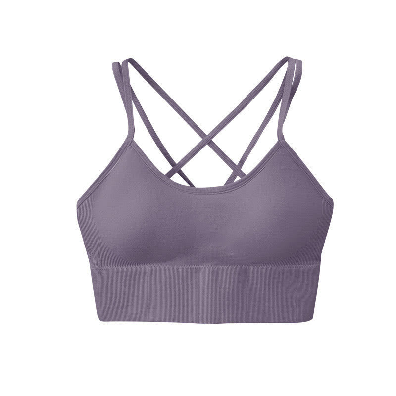Sport-BHs mit gekreuztem Rücken - Grau - 3XL - image 11