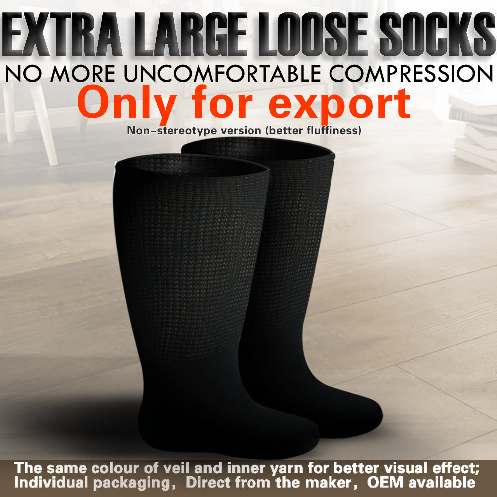Superlockere kniehohe Diabetikersocken in Übergröße (3 Paar)