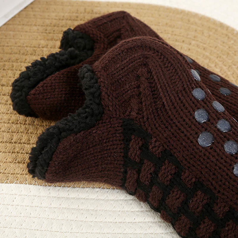 Übergröße Slipper-Socken mit rechteckigem Gittermuster - image 12