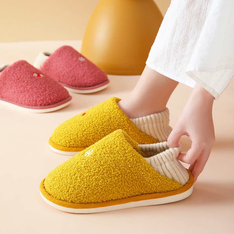 Übergröße Slipper-Socken mit Schneeflockenmuster