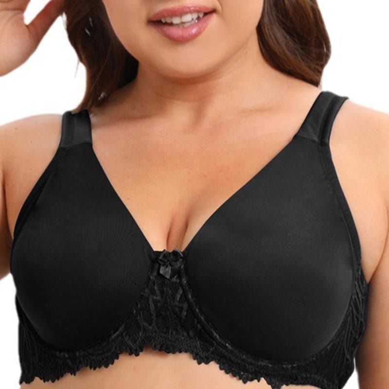 BHs mit breiten Schulterträgern und vollständiger Abdeckung - Schwarz - 38 - E - image 0