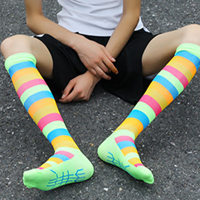 Kniestrümpfe mit Regenbogenstreifen (6 Paar) - image 11