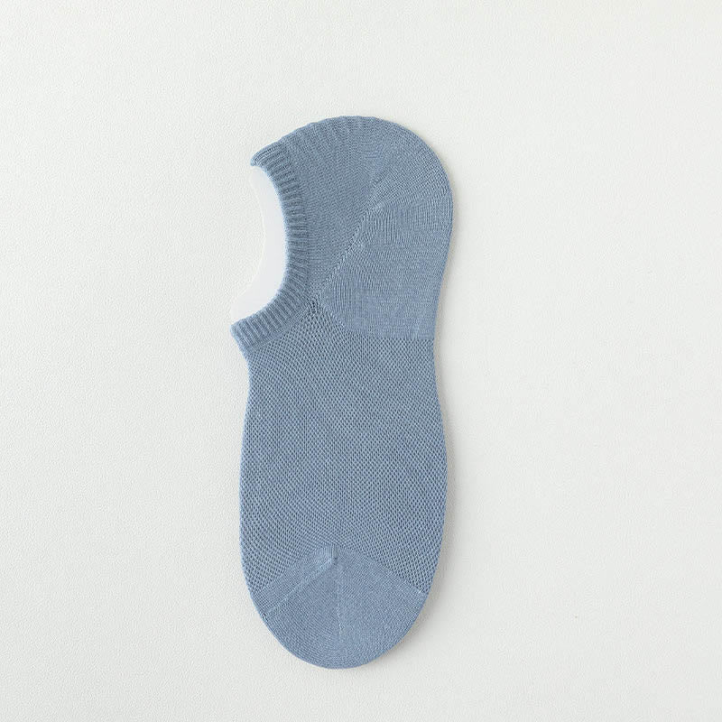 Sommerliche, einfarbige, unsichtbare Socken (7 Paar) - Blau - EU38-44 (US5-10) - image 13