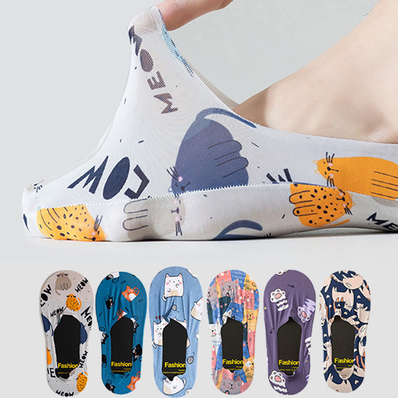 Füßlinge aus Eisseide in Übergröße (6 Paar) - Mehrfarbig - EU38-45 (US5-11) - image 1