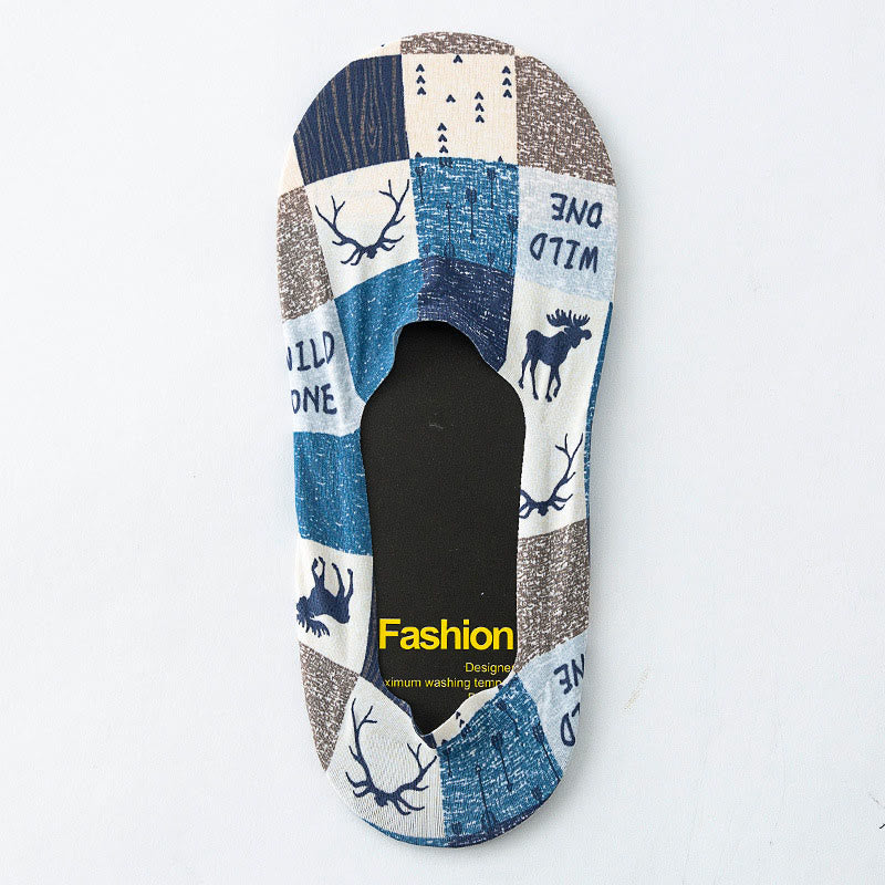 Füßlinge mit Animalprint in Übergröße (5 Paar)