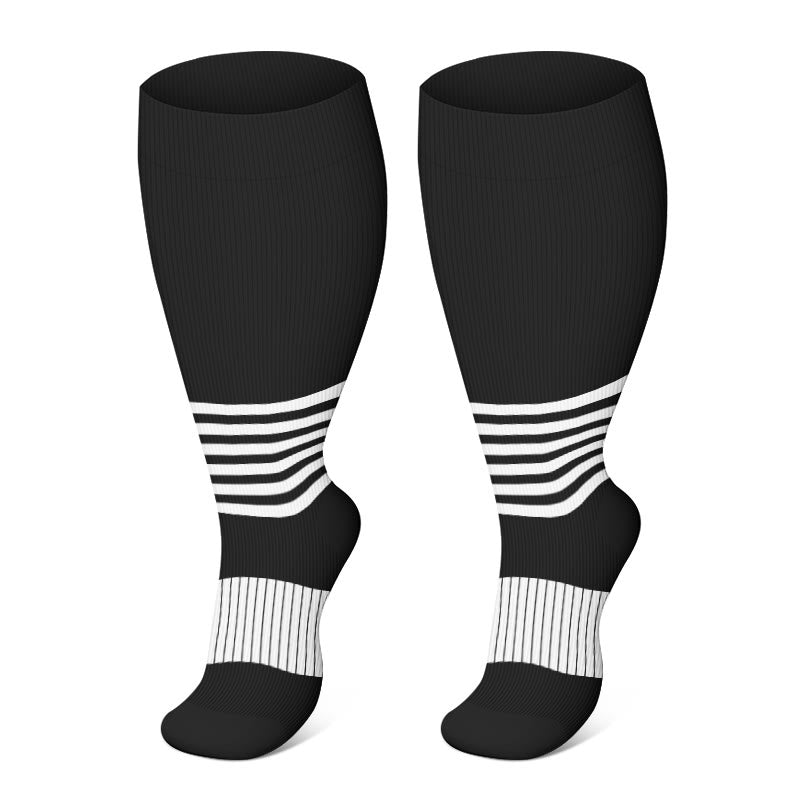 2XL-4XL Plus Size Polka Dots Kompressionsstrümpfe