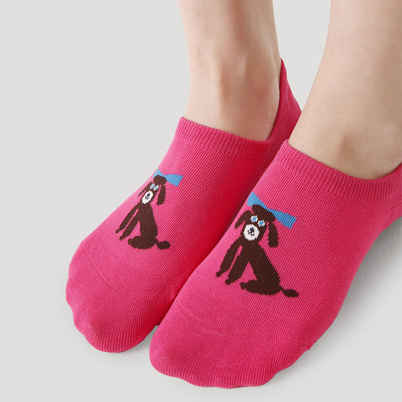 Bunte Füßlinge in Übergröße mit Katzen- und Hundemotiv (5 Paar) - image 10