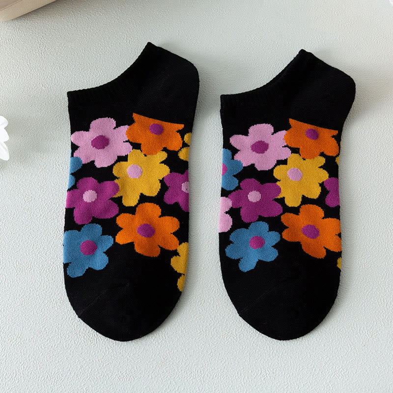 Füßlinge mit farbigen Blumen in Übergröße (5 Paar) - image 13