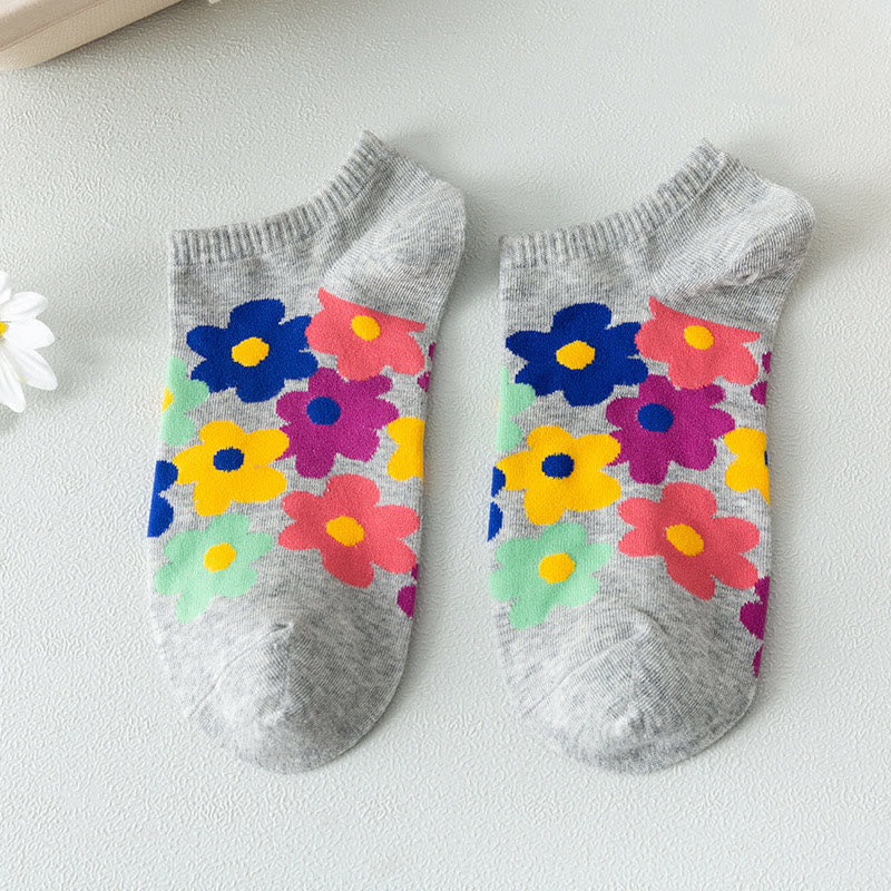 Füßlinge mit farbigen Blumen in Übergröße (5 Paar) - image 9