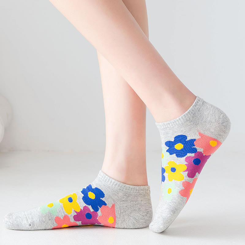Füßlinge mit farbigen Blumen in Übergröße (5 Paar) - image 8