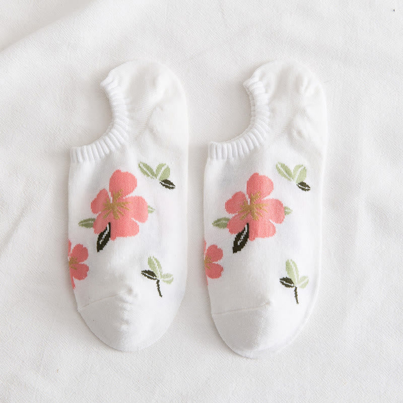 Weiche Füßlinge mit Blumenmuster in Übergröße (10 Paar) - Weiß - EU37-40 (US4-7) - image 9