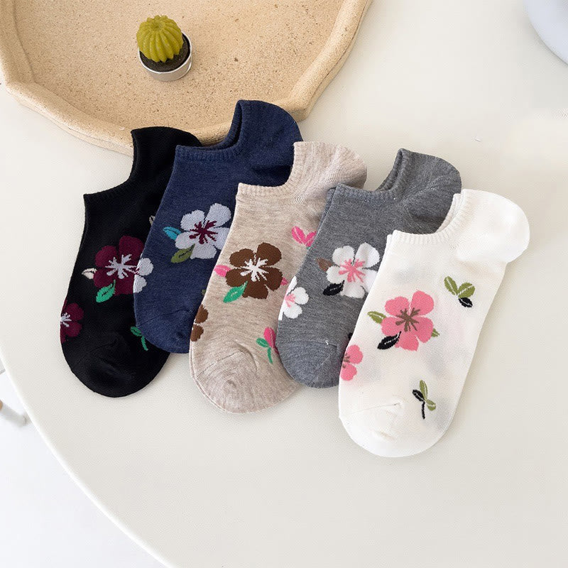 Weiche Füßlinge mit Blumenmuster in Übergröße (10 Paar) - Schwarz - EU37-40 (US4-7) - image 10