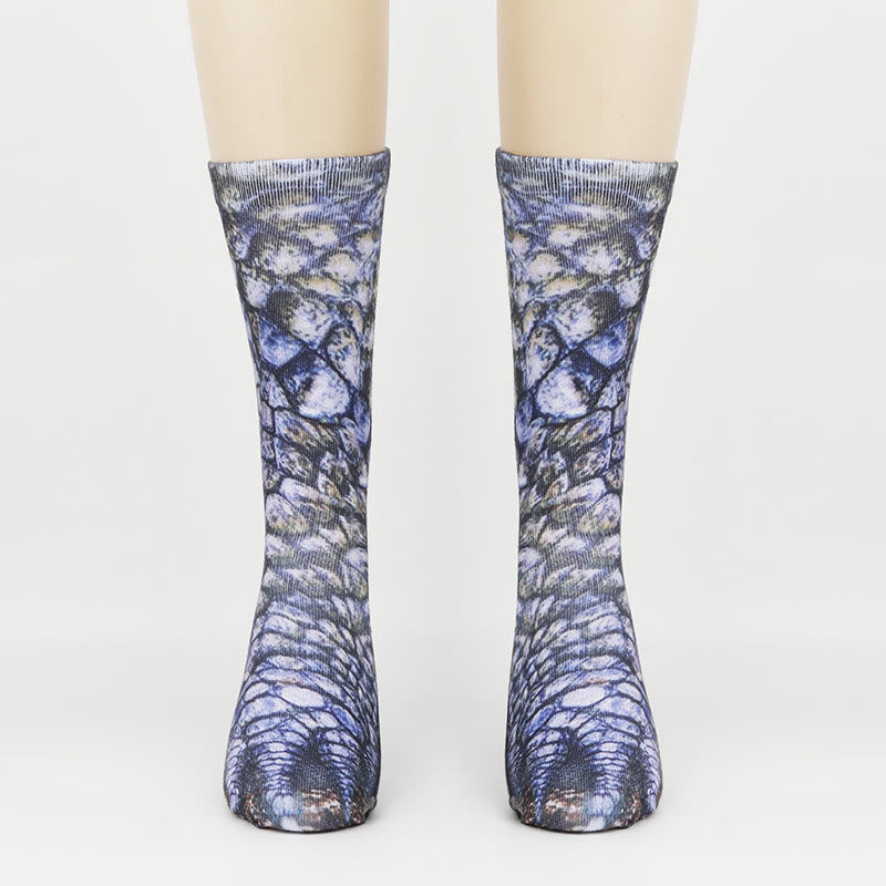 Viertelsocken mit 3D-Tierpfoten in Übergröße (3 Paar) - Dinosaurier - EU38-44 (US5-10) - image 2