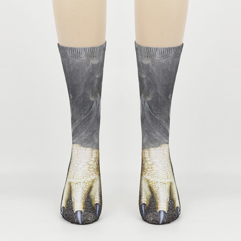 Viertelsocken in Übergröße mit Adler-Eidechsen-Leopardenpfoten (3 Paar) - image 4