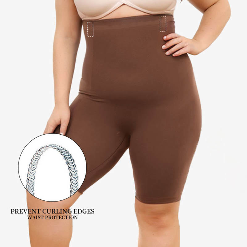 Kompressionsshorts mit hoher Taille in Übergröße