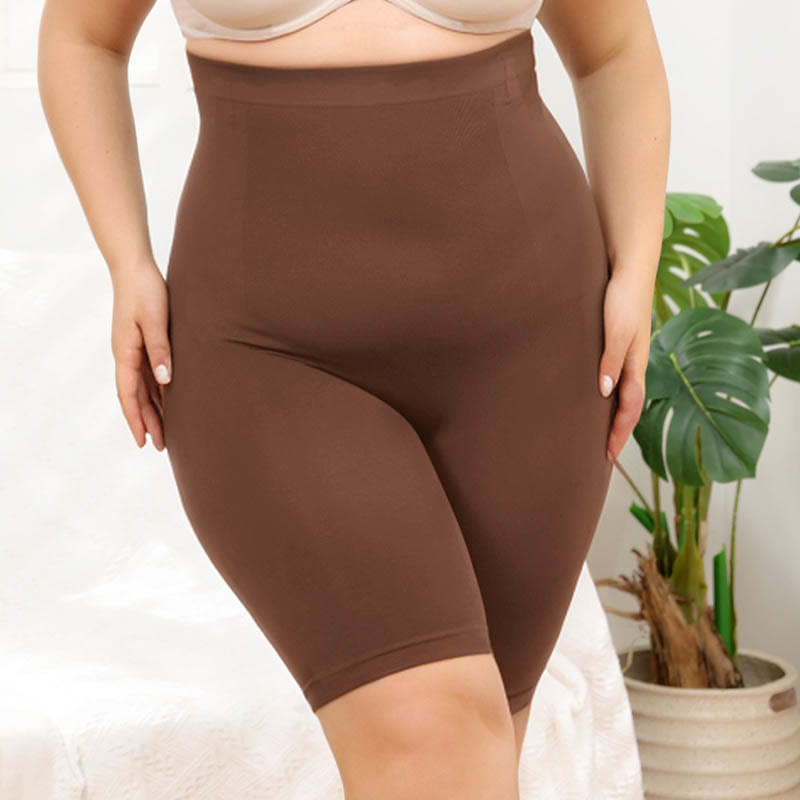 Kompressionsshorts mit hoher Taille in Übergröße