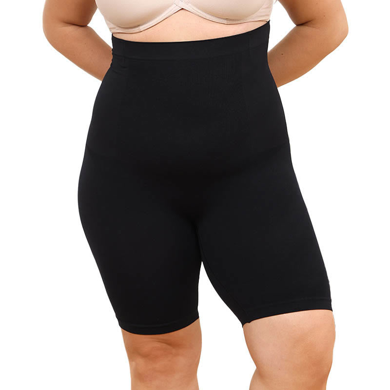 Kompressionsshorts mit hoher Taille in Übergröße