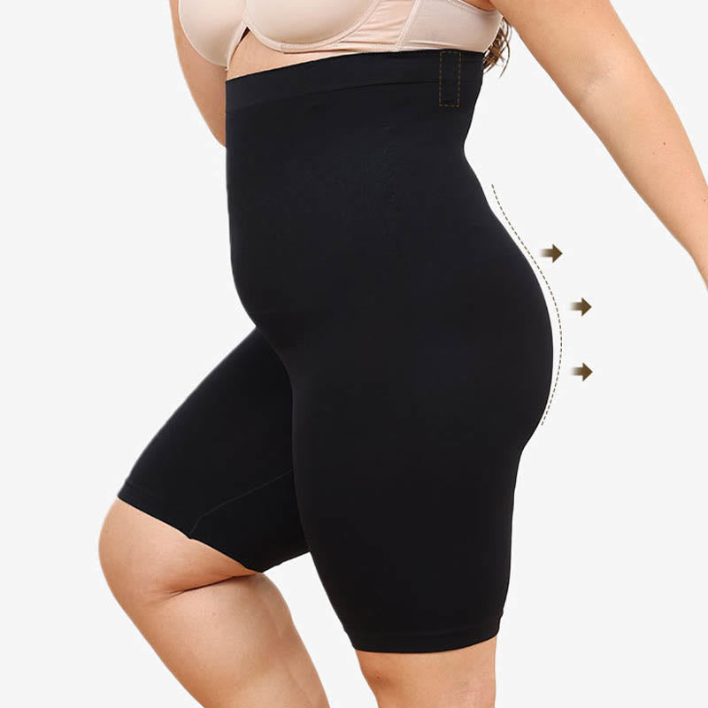 Kompressionsshorts mit hoher Taille in Übergröße