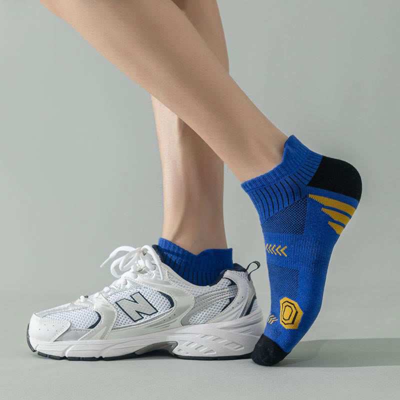 Modische Knöchel-Kompressionssocken in Übergröße (5 Paar)