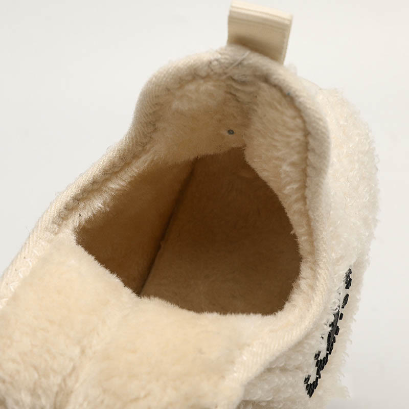 Einfarbige Plüsch-Slipper-Socken in Übergröße