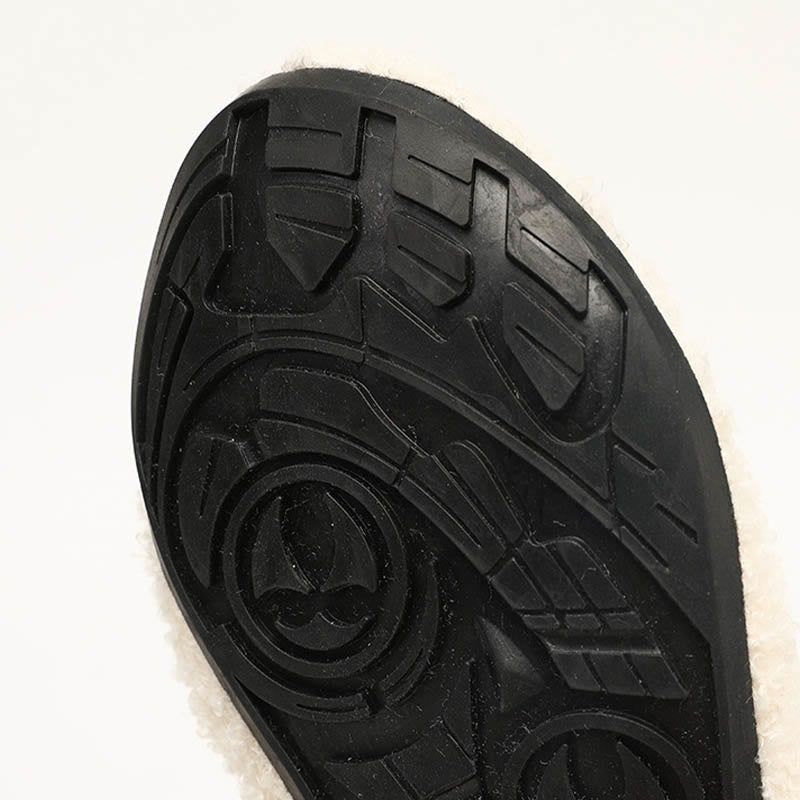 Einfarbige Plüsch-Slipper-Socken in Übergröße