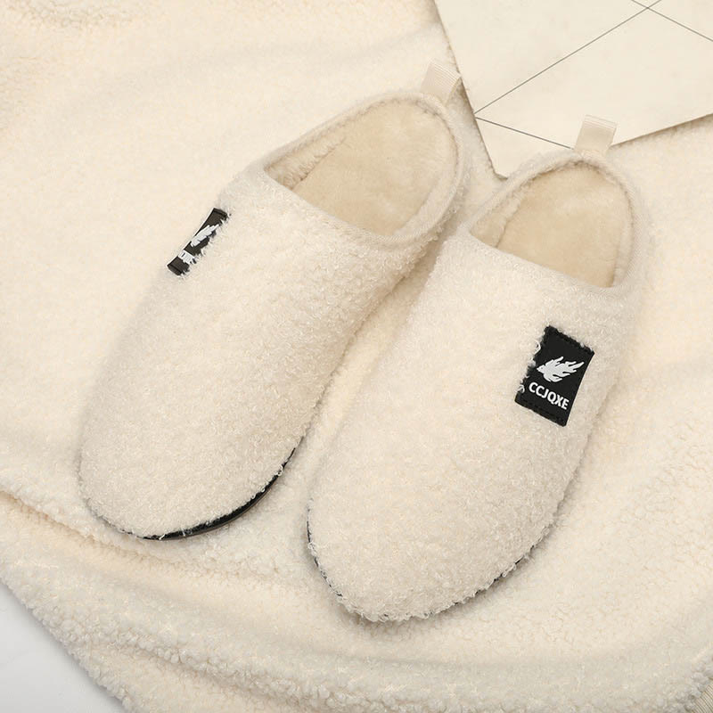 Einfarbige klassische Hausschuhe in Übergröße - Beige - 3XL - image 0