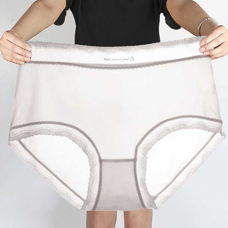 Slips aus Eisseide mit hoher Taille in Übergröße (5er-Pack)