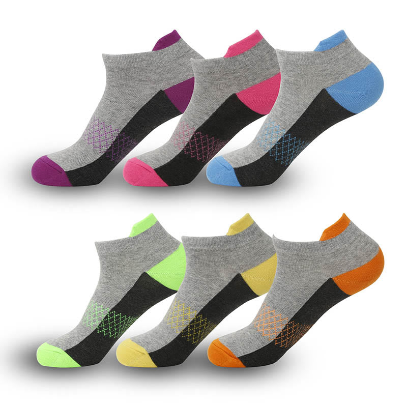 Knöchel-Kompressionssocken für Outdoor-Aktivitäten in Übergröße (6 Paar) - Mehrfarbig - EU36-44 (US3-10) - image 0