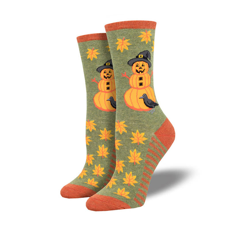 Lustige Halloween-Crew-Socken in Übergröße (4 Paar)