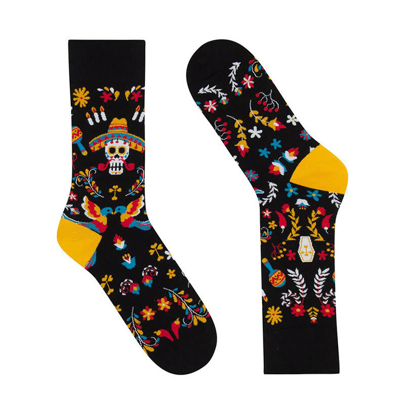 Crew-Socken mit tanzendem Skelett in Übergröße (4 Paar) - image 4