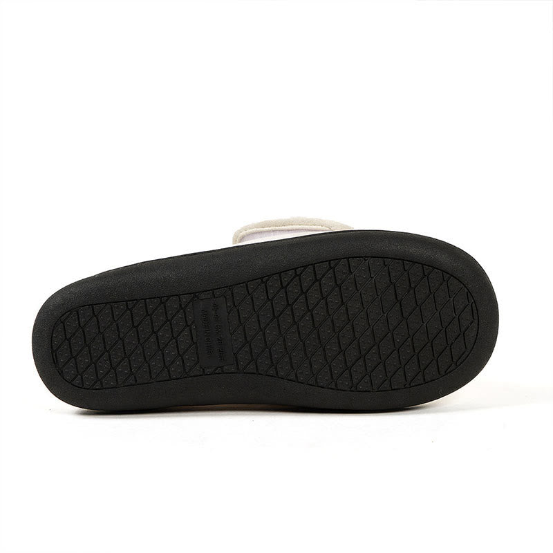 Einfarbige Hausschuhsocken in Übergröße mit dicker Sohle - image 8