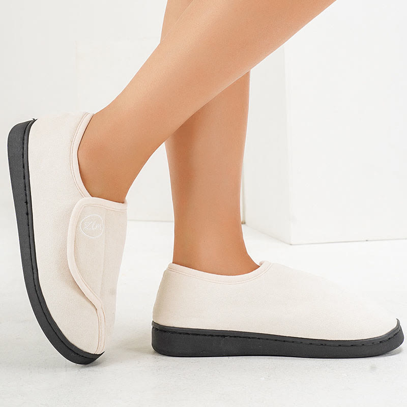 Einfarbige Hausschuhsocken in Übergröße mit dicker Sohle - image 2