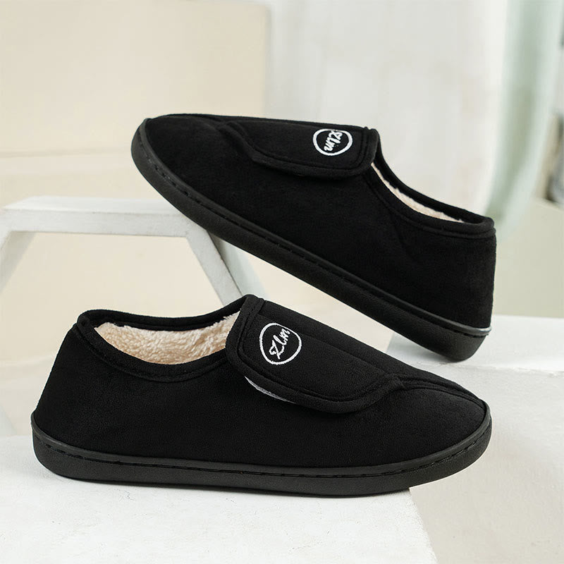 Einfarbige Hausschuhsocken in Übergröße mit dicker Sohle - Schwarz - 2XL - image 11