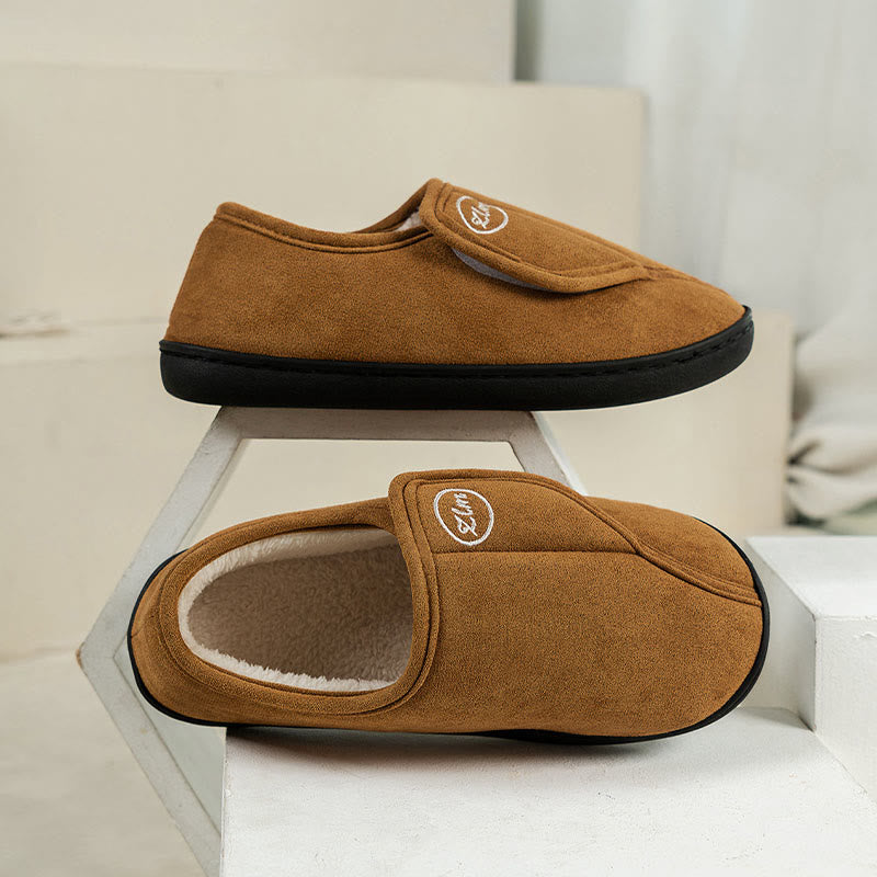 Einfarbige Hausschuhsocken in Übergröße mit dicker Sohle - Braun - 2XL - image 13